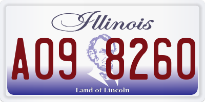 IL license plate A098260