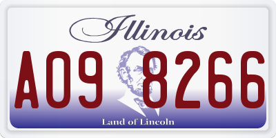 IL license plate A098266