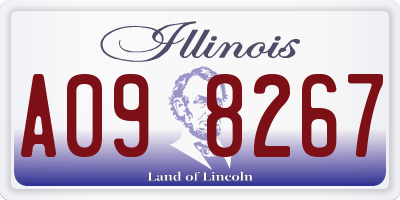 IL license plate A098267