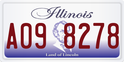IL license plate A098278