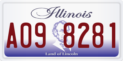 IL license plate A098281