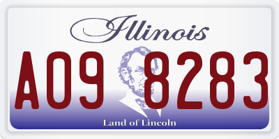 IL license plate A098283