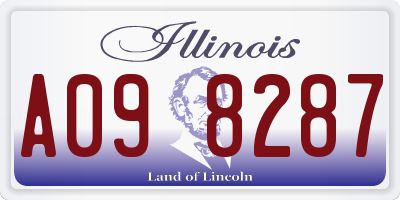 IL license plate A098287