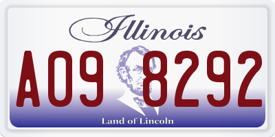 IL license plate A098292