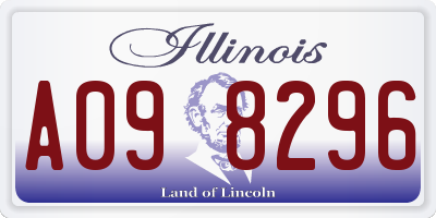 IL license plate A098296