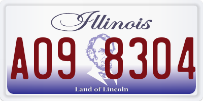 IL license plate A098304