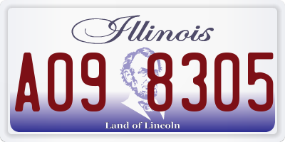 IL license plate A098305