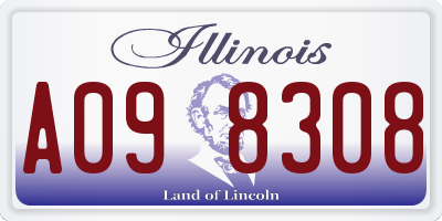 IL license plate A098308