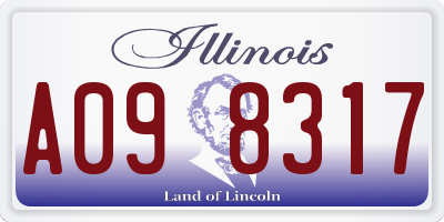 IL license plate A098317