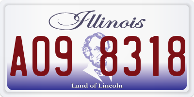 IL license plate A098318