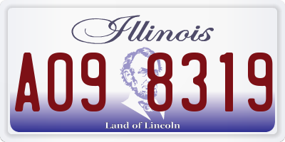 IL license plate A098319