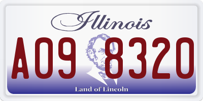 IL license plate A098320