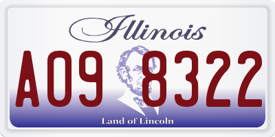 IL license plate A098322