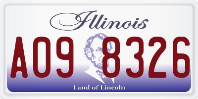 IL license plate A098326