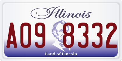 IL license plate A098332