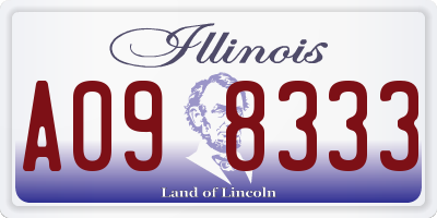 IL license plate A098333