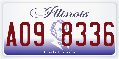 IL license plate A098336