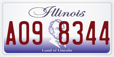 IL license plate A098344