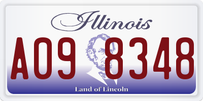 IL license plate A098348