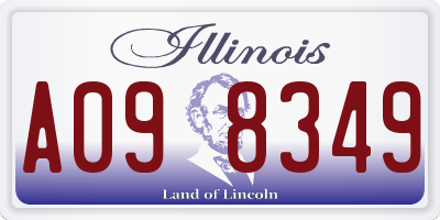 IL license plate A098349