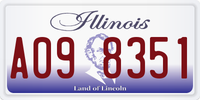 IL license plate A098351