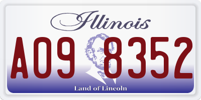 IL license plate A098352