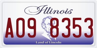IL license plate A098353