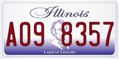 IL license plate A098357
