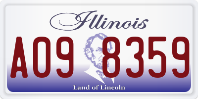 IL license plate A098359