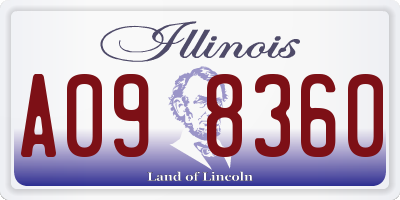 IL license plate A098360