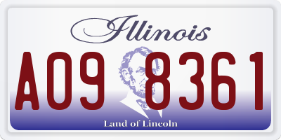 IL license plate A098361