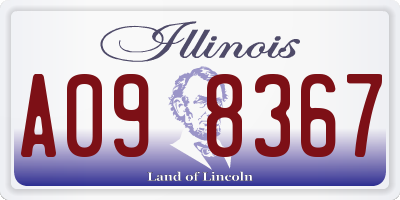 IL license plate A098367
