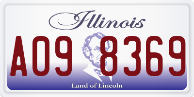 IL license plate A098369