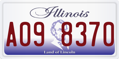 IL license plate A098370