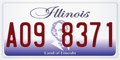 IL license plate A098371