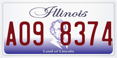 IL license plate A098374