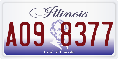 IL license plate A098377