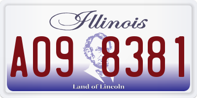 IL license plate A098381
