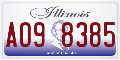 IL license plate A098385