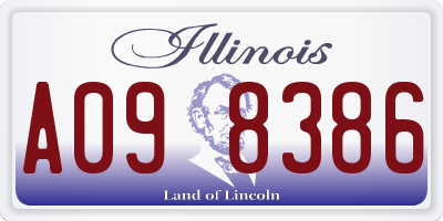 IL license plate A098386