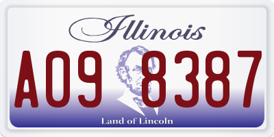 IL license plate A098387