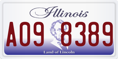 IL license plate A098389