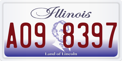 IL license plate A098397