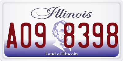 IL license plate A098398