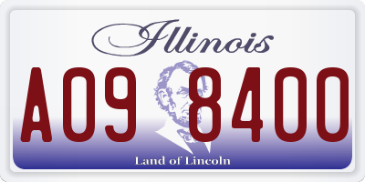 IL license plate A098400