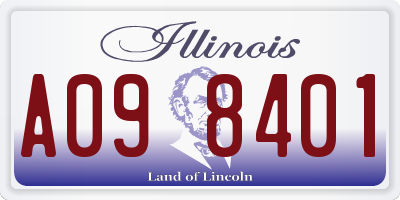 IL license plate A098401