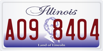 IL license plate A098404