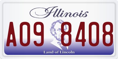 IL license plate A098408