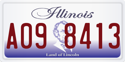 IL license plate A098413