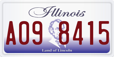 IL license plate A098415